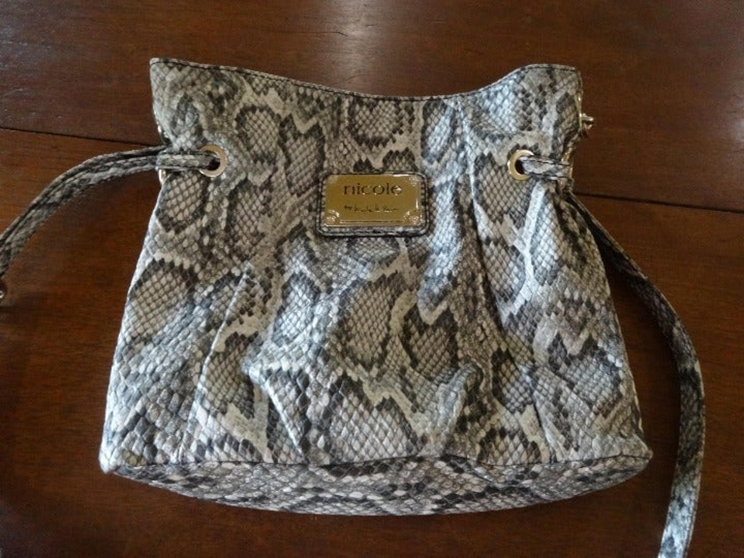Nicole Miller Snakeskin Style Shoulder Bag