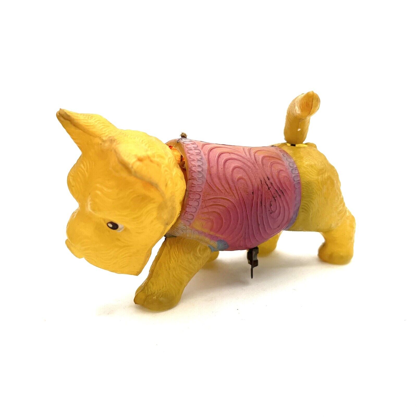 VTG 1940’s Celluloid Wind Up Scottie Dog. Tail Spins Works. Original Condition