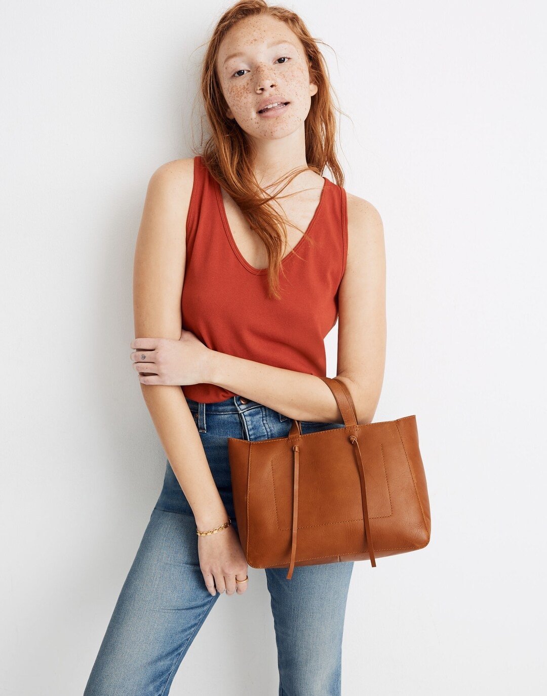 Madewell The Elsewhere Tie Crossbody Tote 100% Leather