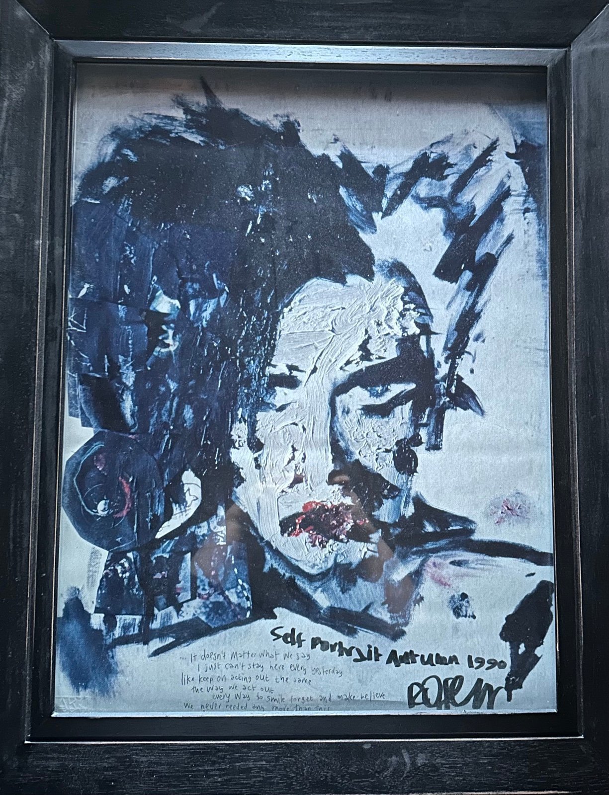 Robert Smith The Cure Self Portrait Poster 1990 #447 of 1250 Letter to Elise