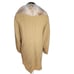 Vintage Forecaster of Boston Faux Fur Collar Tan Trench Coat Size 11/12
