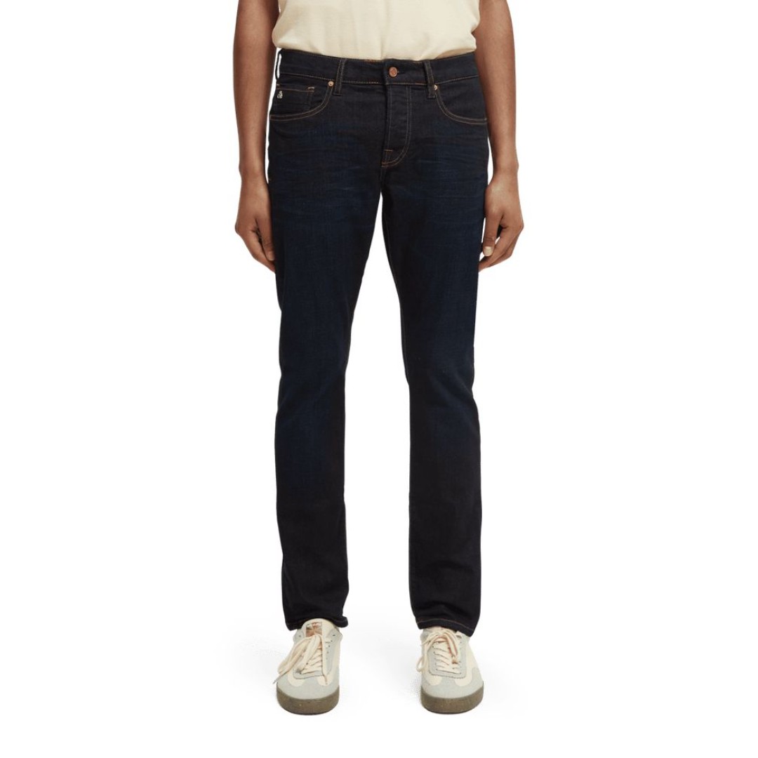 Scotch & Soda Men’s Dark Blue Ralston Beaten Back Slim Jeans Size 32x32