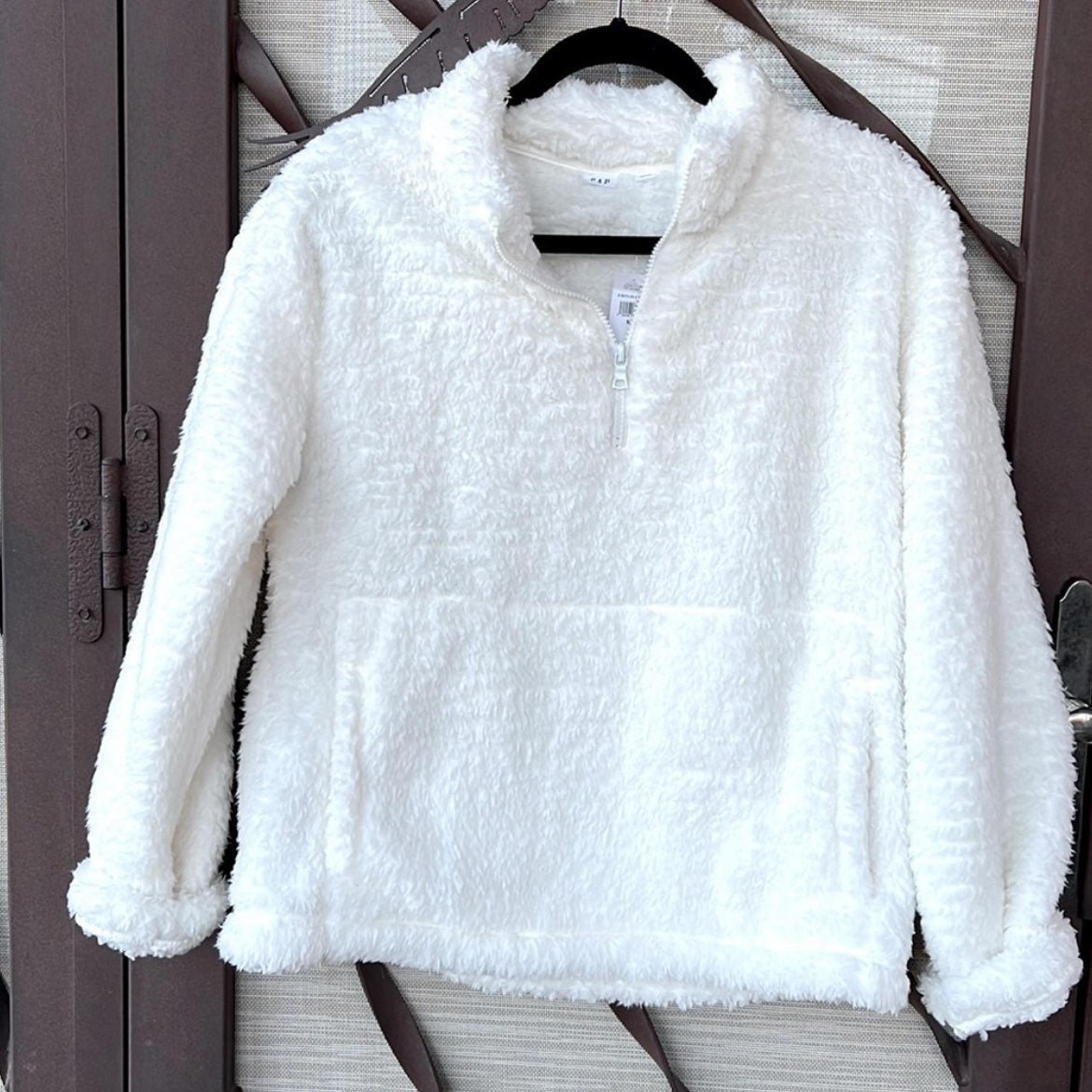 New GAP Teddy Style Sherpa Pullover Sweatshirt Md