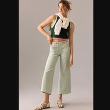 Anthropologie Kit Cropped High-Rise Wide-Leg Jeans -New 32 Waist