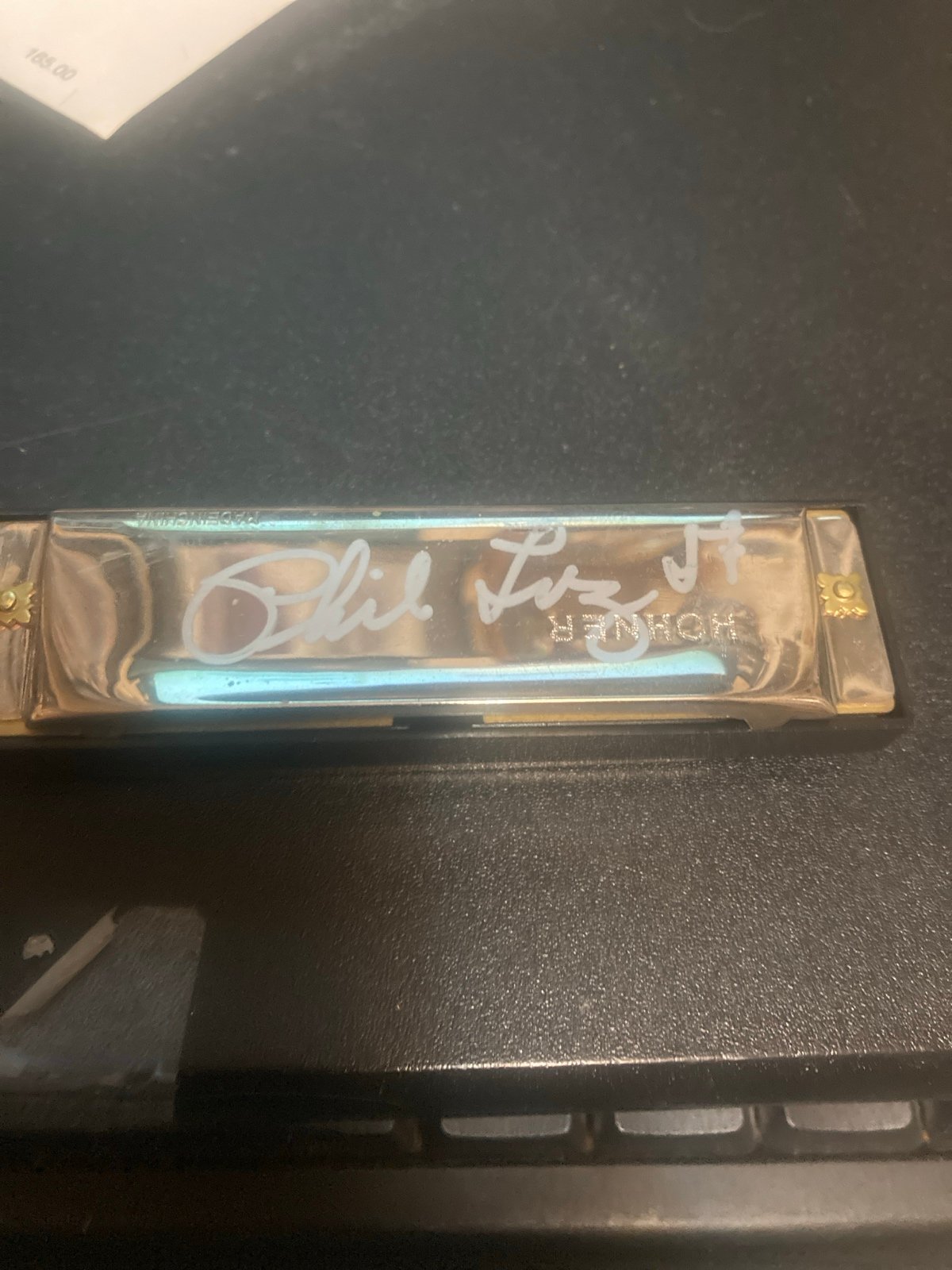 Autographed harmonica baseball