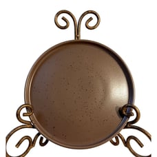 Stone + Lain Set-3 Stoneware Dinner Plates 10 1/4 Speckled Matte Brown *HEAVY*