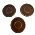 Stone + Lain Set-3 Stoneware Dinner Plates 10 1/4 Speckled Matte Brown *HEAVY*