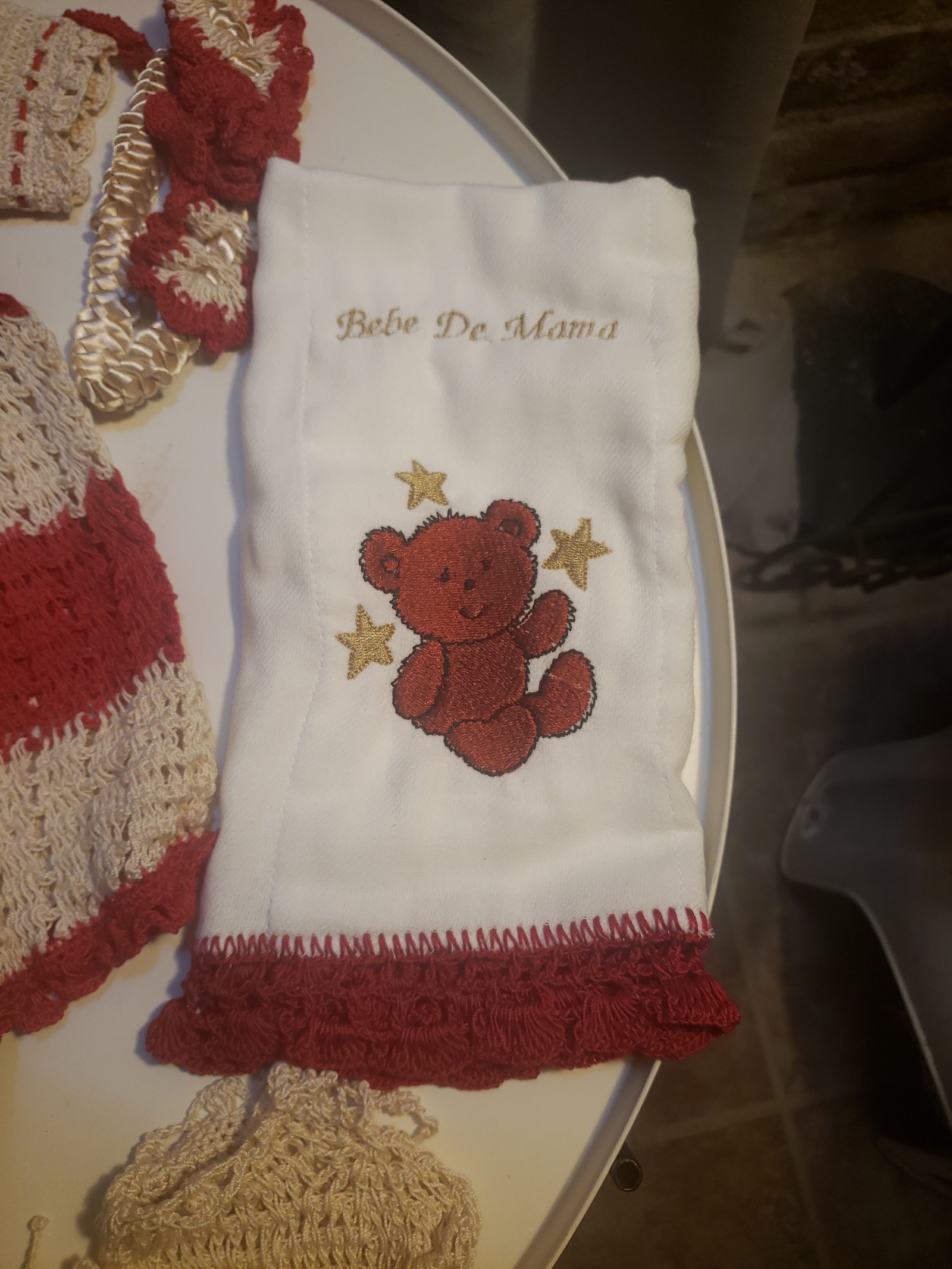 Hand netting baby dress set