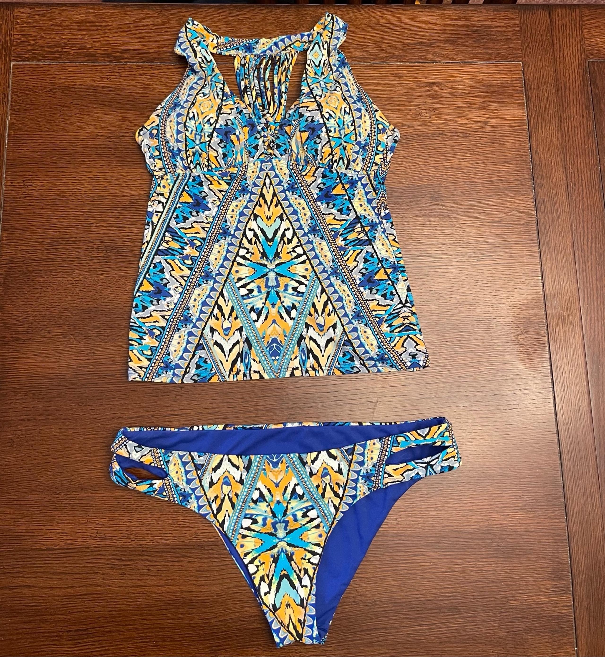 Bar III Multicolor Geometric Swimsuit