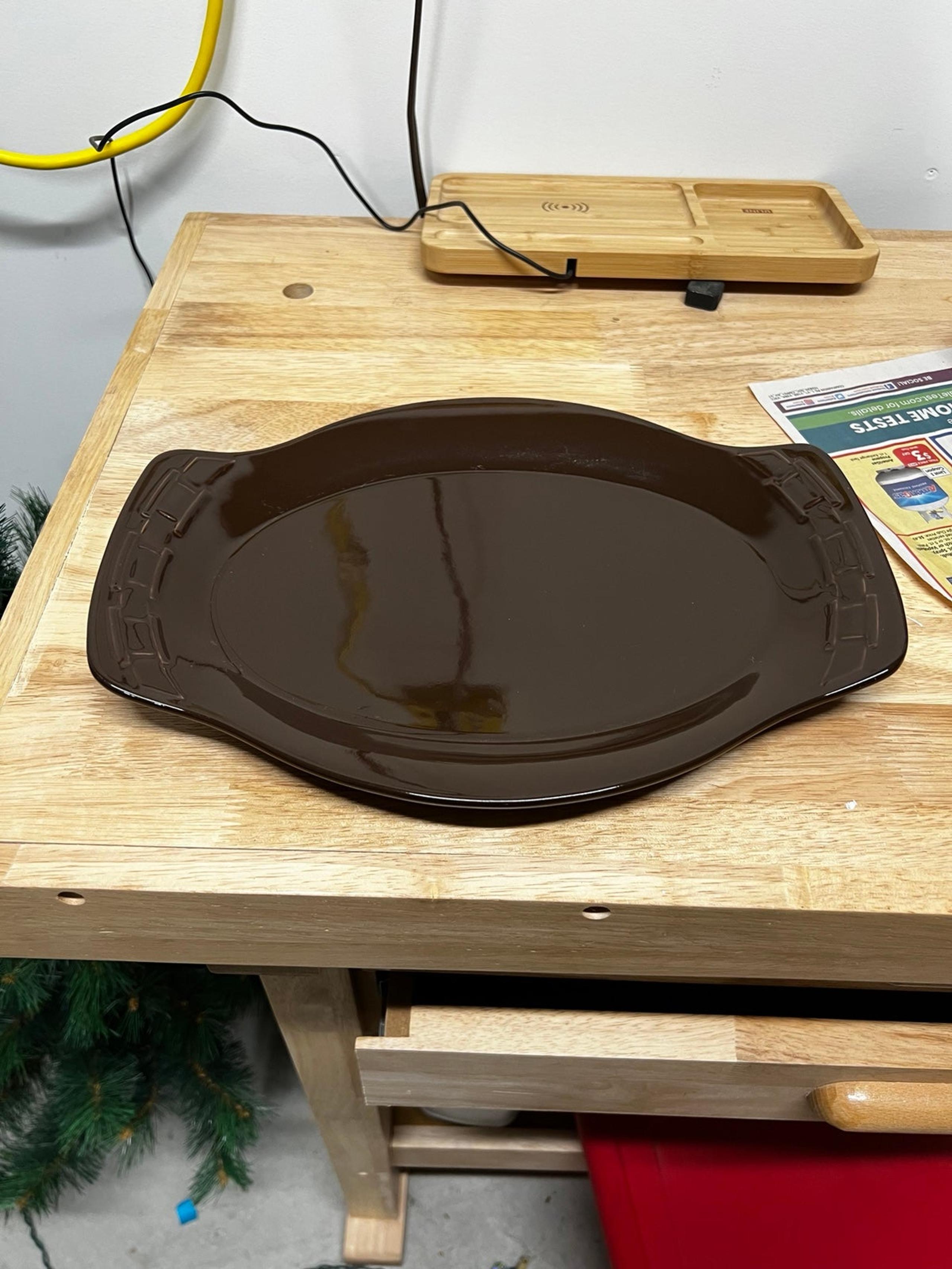 Longaberger 13" Oval Serving Platter Woven Traditions-Chocolate