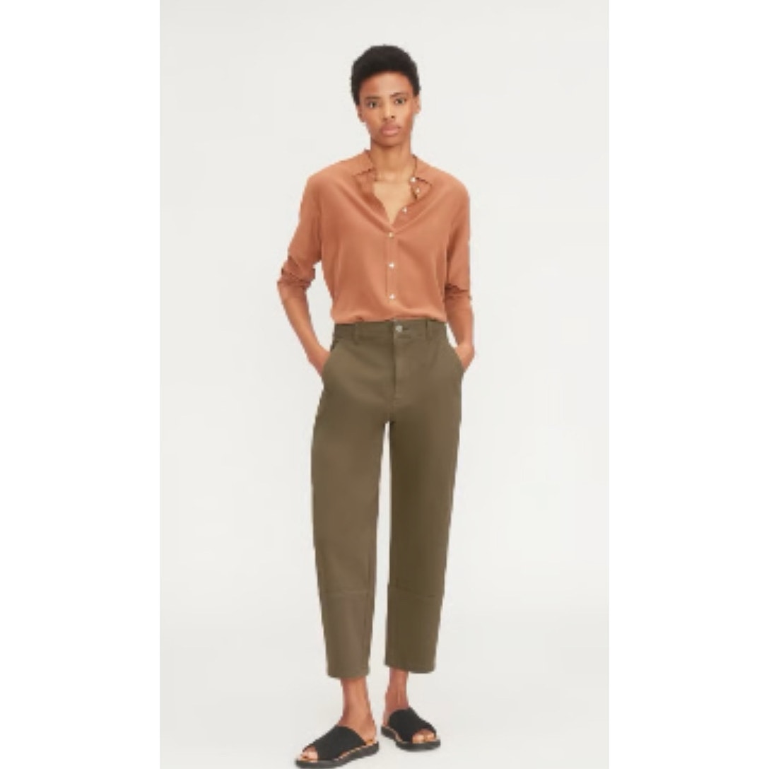 118 Everlane The Utility Barrel Pant Green - size 0