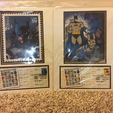 SDCC Exclusive Batman USPS Stamp Art