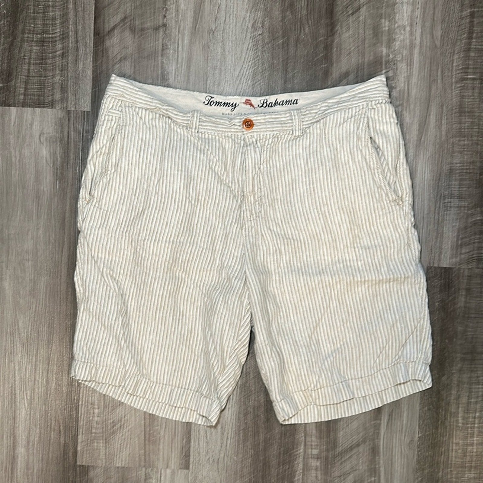 Tommy Bahama Linen Striped Shorts - 34