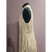 Vest vintage womens 90s Satin Brocade white Maxi duster tail Mandarin collar