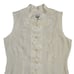 Vest vintage womens 90s Satin Brocade white Maxi duster tail Mandarin collar