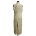 Vest vintage womens 90s Satin Brocade white Maxi duster tail Mandarin collar