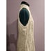 Vest vintage womens 90s Satin Brocade white Maxi duster tail Mandarin collar