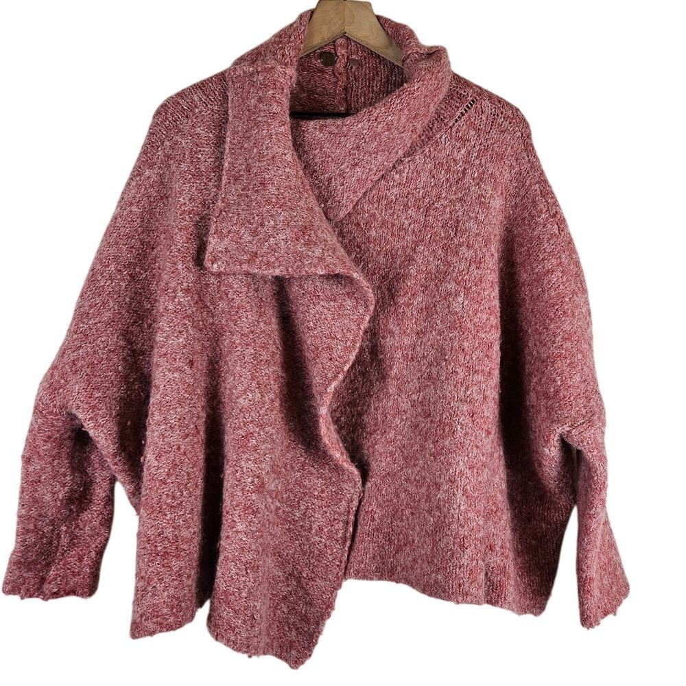 Free People One Laurel Cardigan, Oh bloom pink, size XS/S lagenlook boho