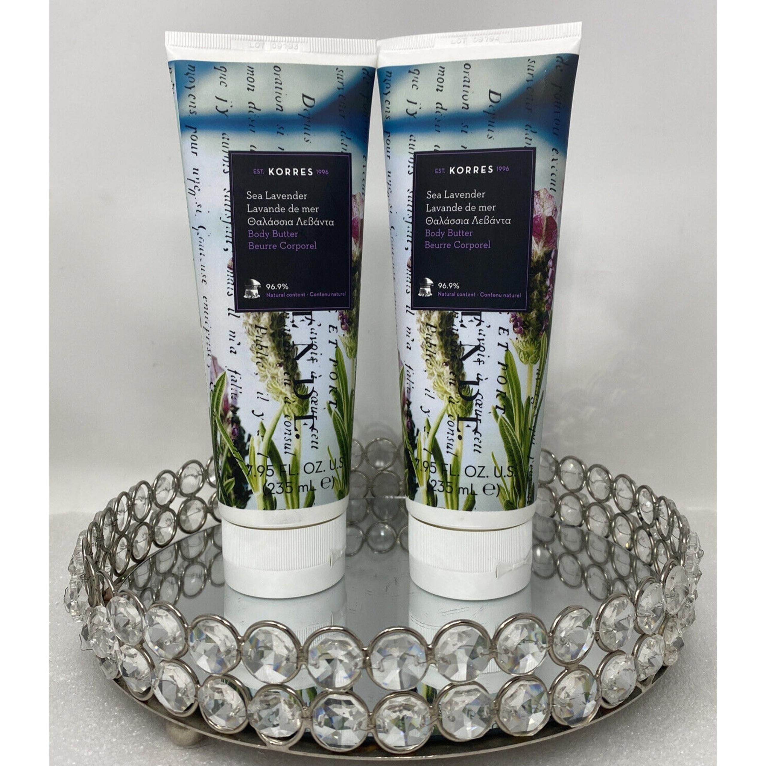 Lot of 2 - KORRES Sea Lavender Body Butter SEALED Large All Natural 7.95 fl.oz.