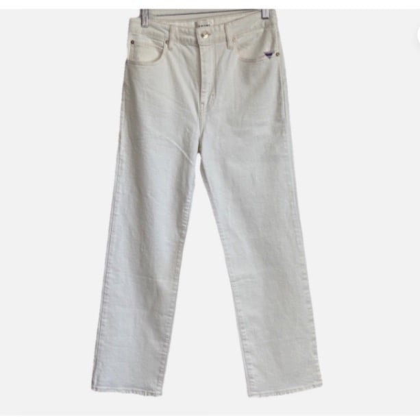 FRAME Woman The RULER Crop High Rise Straight Leg Jeans Size: 29