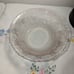 2 VINTAGE PINK DEPRESSION GLASS SALAD BOWL WITH RAISED GRAPES AROUND THE RIM