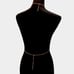 Pink Gold Mesh Metal Backless Body Chain Crop Top Fashion Statement Necklace