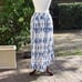 New Ulla Johnson Blue Silk Chiffon Batik Print Midi Skirt