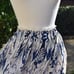 New Ulla Johnson Blue Silk Chiffon Batik Print Midi Skirt