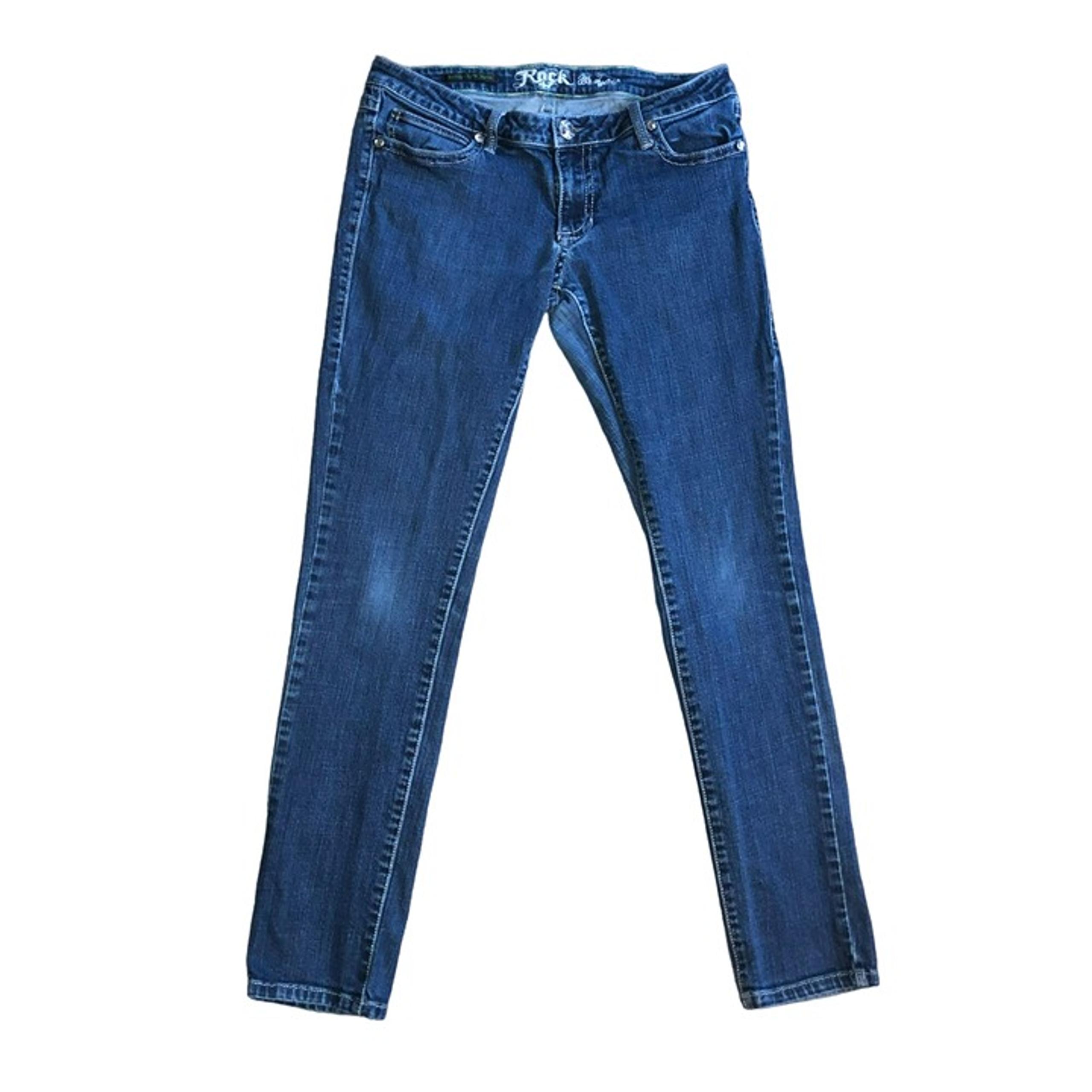 ULTRA LOW RISE STRAIGHT JEANS SZ 3 /4 X 30 BLUE WRANGLER ROCK 47 WOMENS