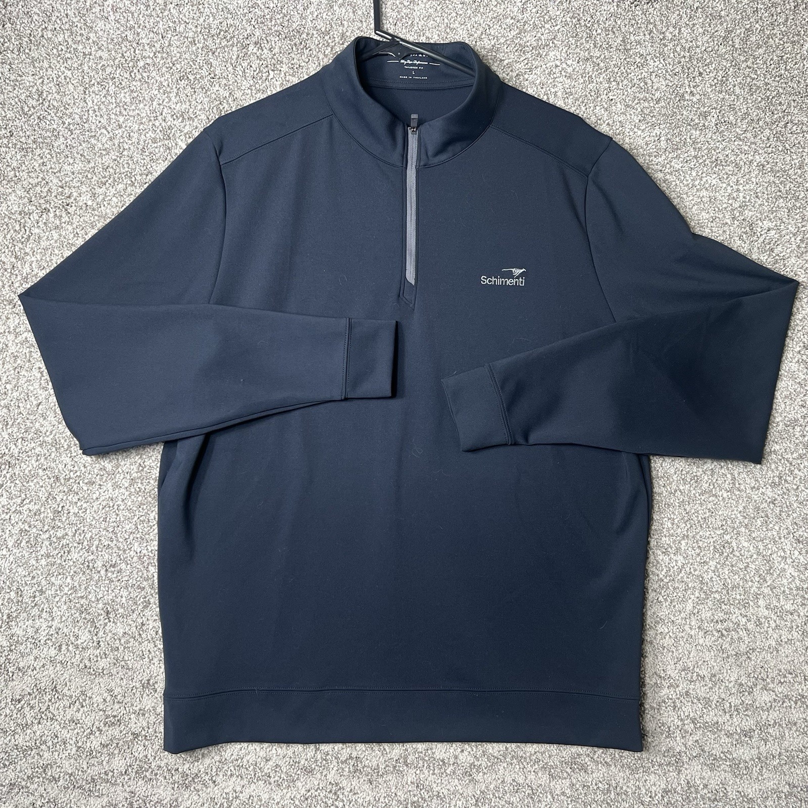 Holderness & Bourne Pullover Mens Large Blue Tailored Fit The Dawson 1/4 Zip