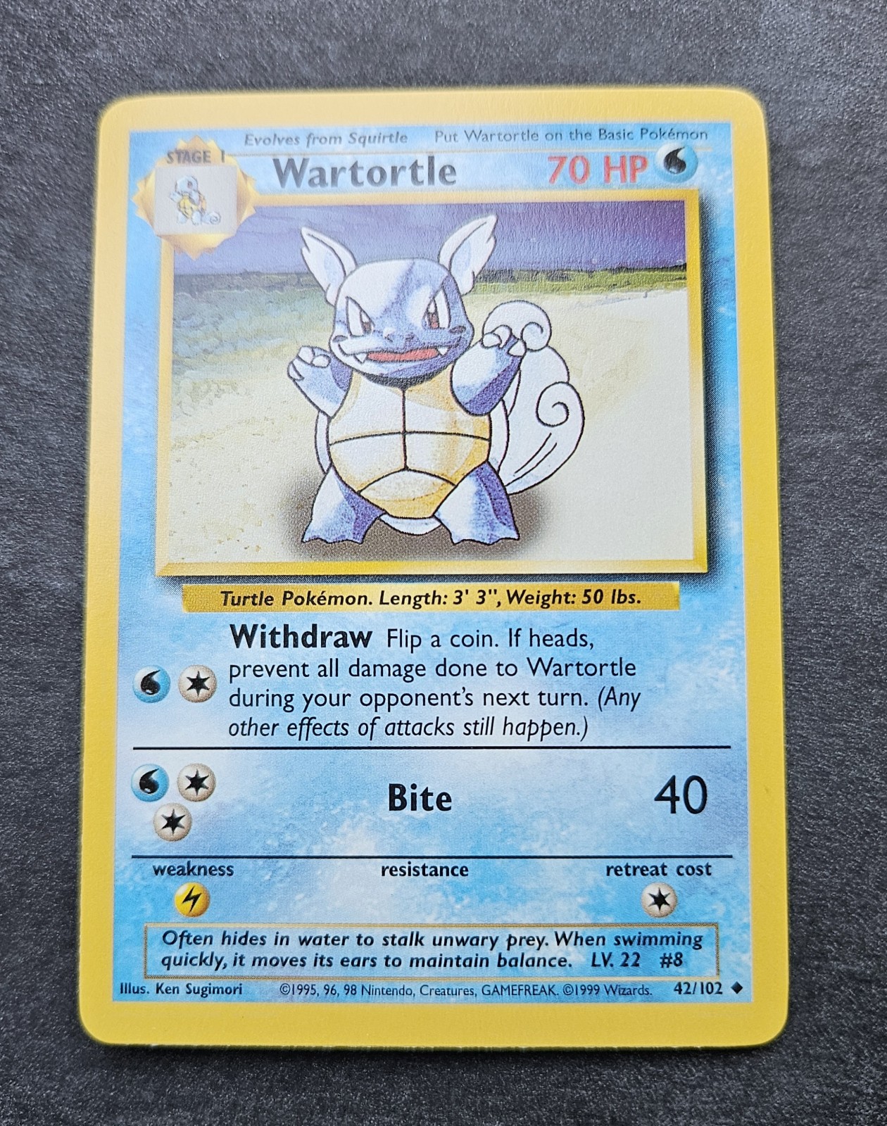 1999 POKEMON GAME EVOLUTION BOX ERROR WARTORTLE #42