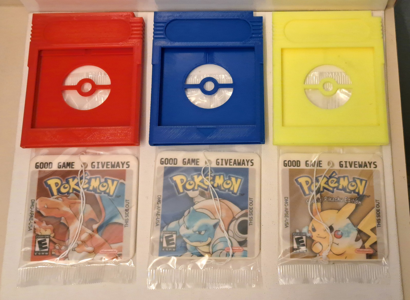 POKEMON RED BLUE YELLOW VERSION AIR FRESHENERS * ULTIMATE BUNDLE *