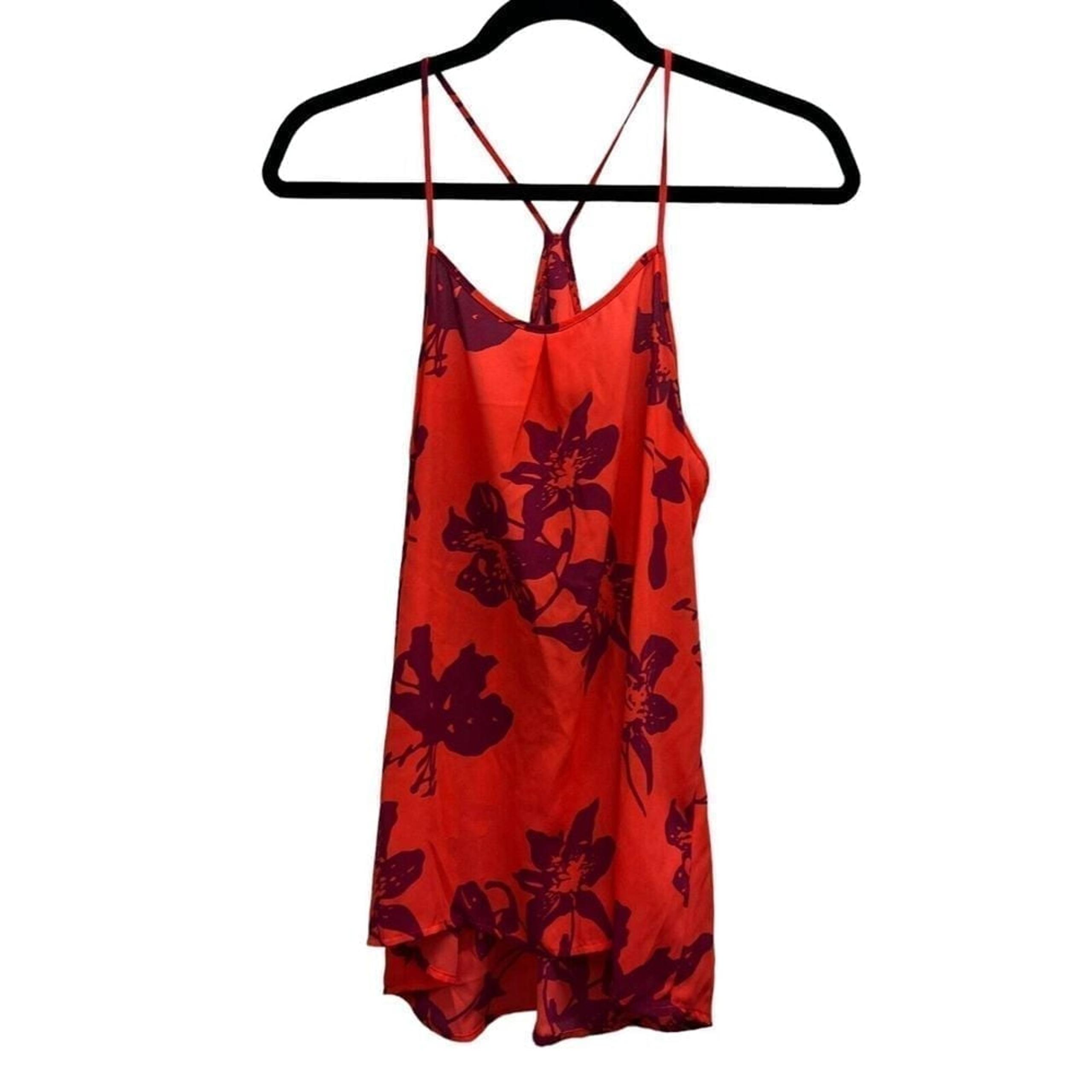 Banana republic red purple halter strap womens top Size: M