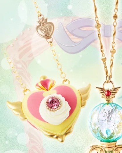 Q-pot Café Japan x Sailor Moon 2017 Sweet Crisis Moon Macaron Necklace (New)