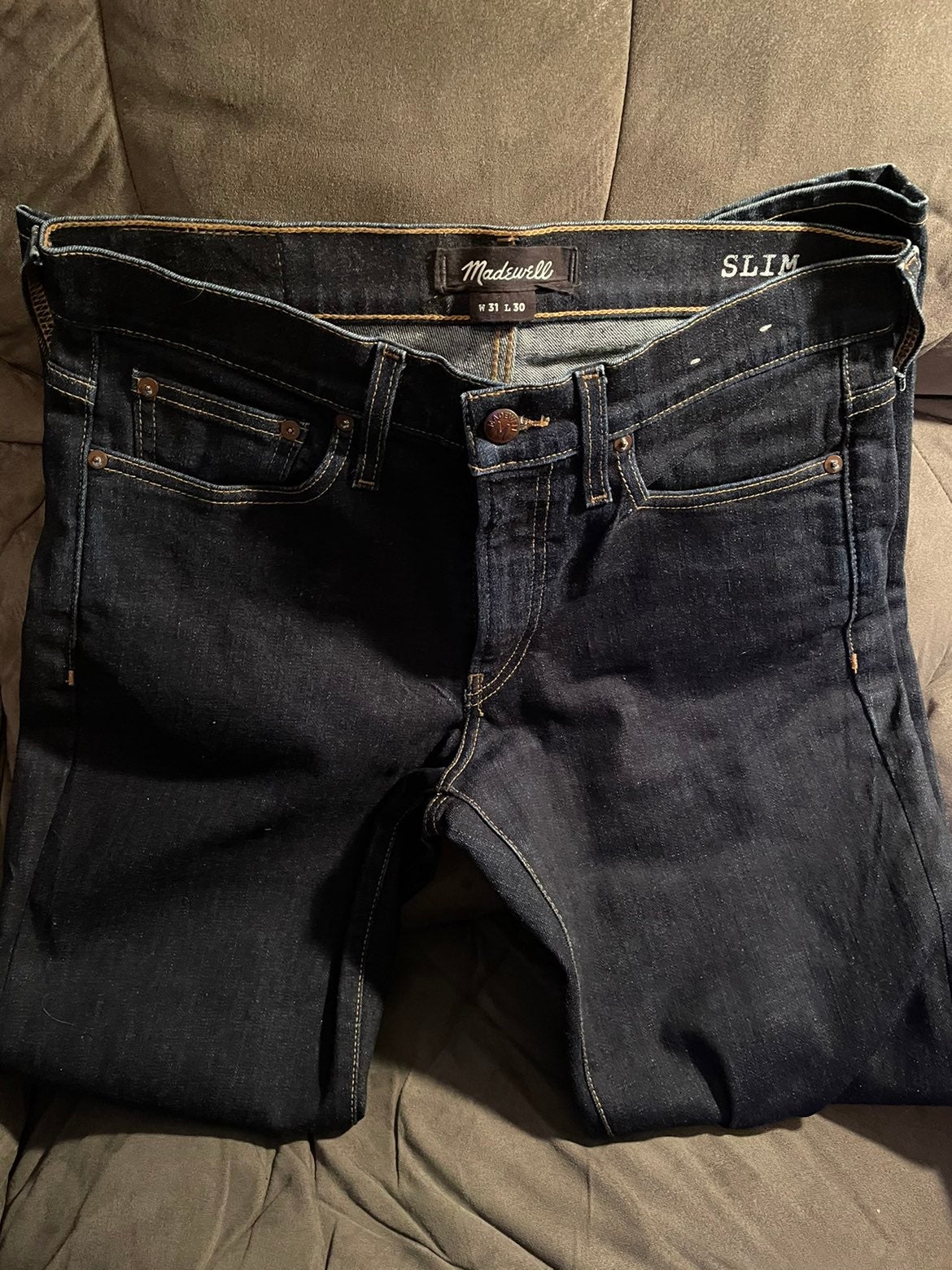 Madewell Slim Raw Denim Jeans