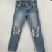 Moussy Blue Light Wash Distressed Tapered Straight Leg Jeans Size 26