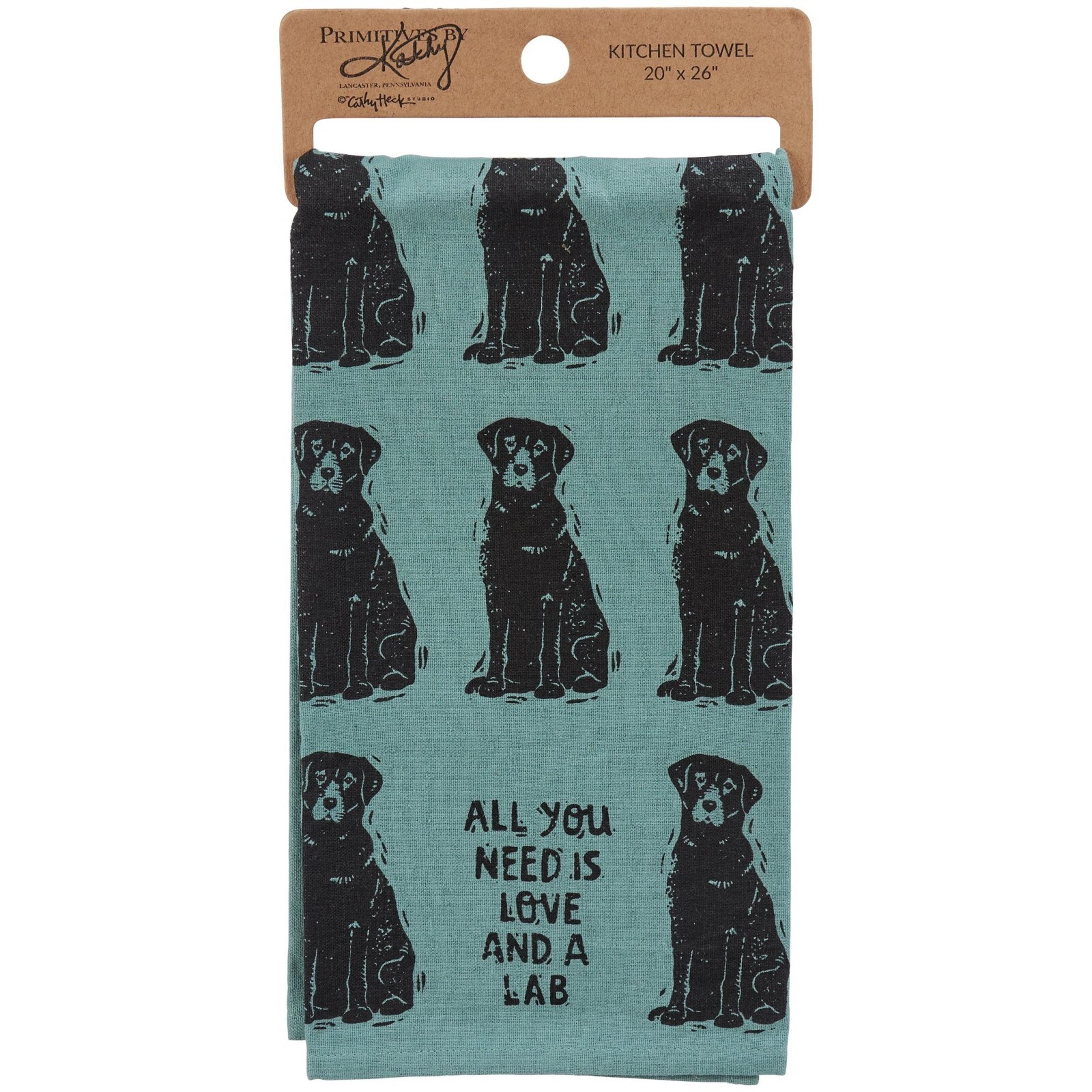 Primitives by Kathy Kitchen Towel - All you need is Love and a Lab 452605