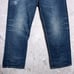 R13 Boy Straight Jeans SIZE 30 x 26 Lily Blue Cropped Distressed Honeycomb ITALY
