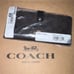 NWT COACH Slim Long Wallet In Signature Canvas Brown/Black Gold Hardware