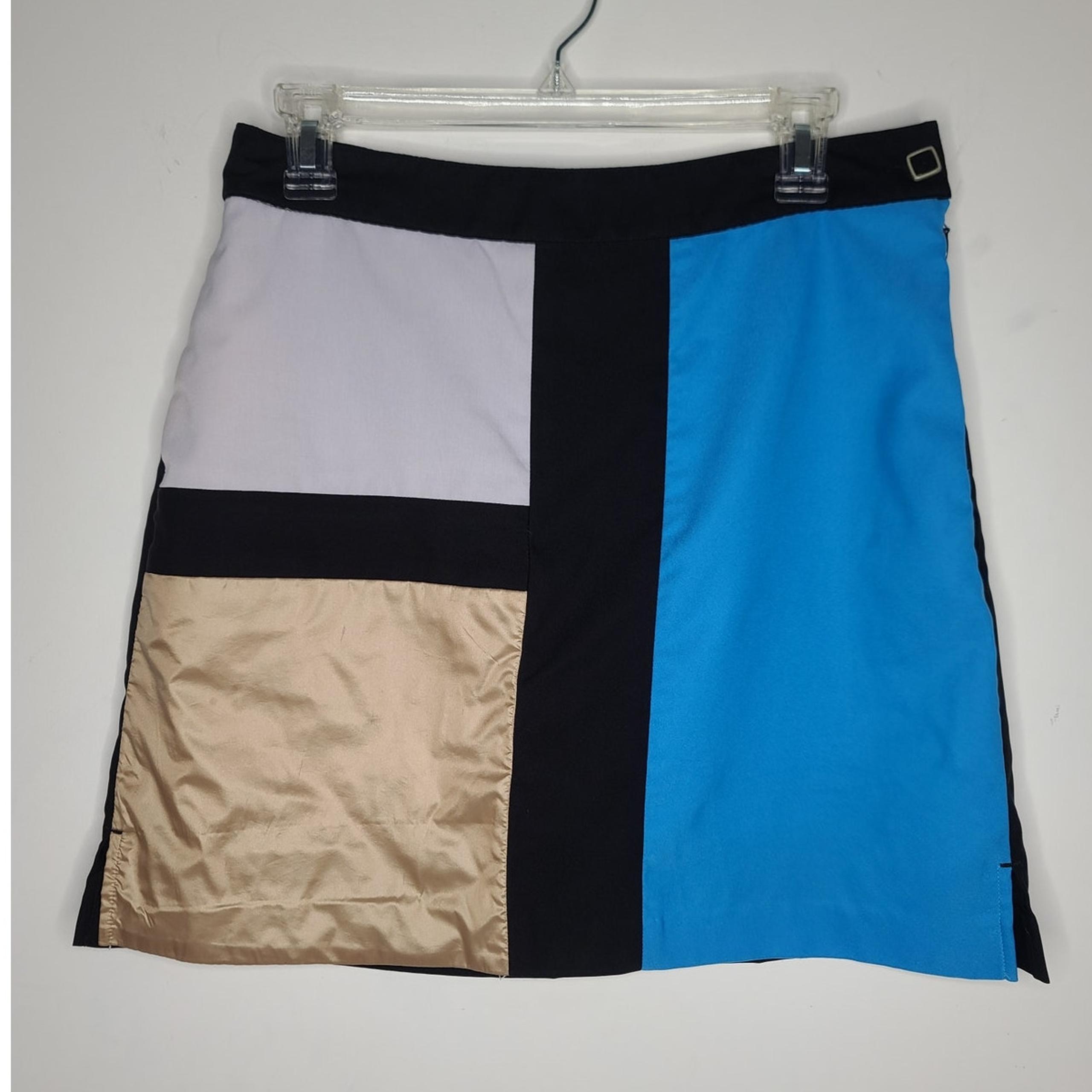 EP Pro golf blue white gold colorblock athletic skirt skort - 8 - pickleball