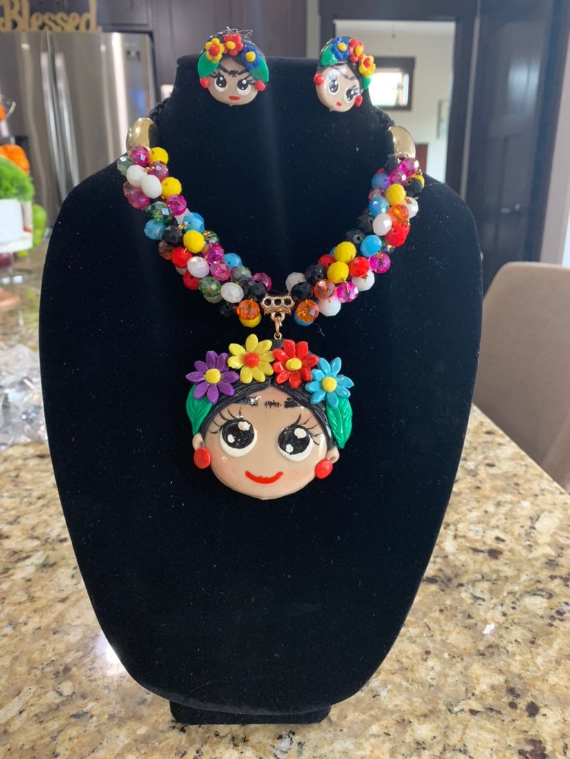 Mexican necklace and earrings set