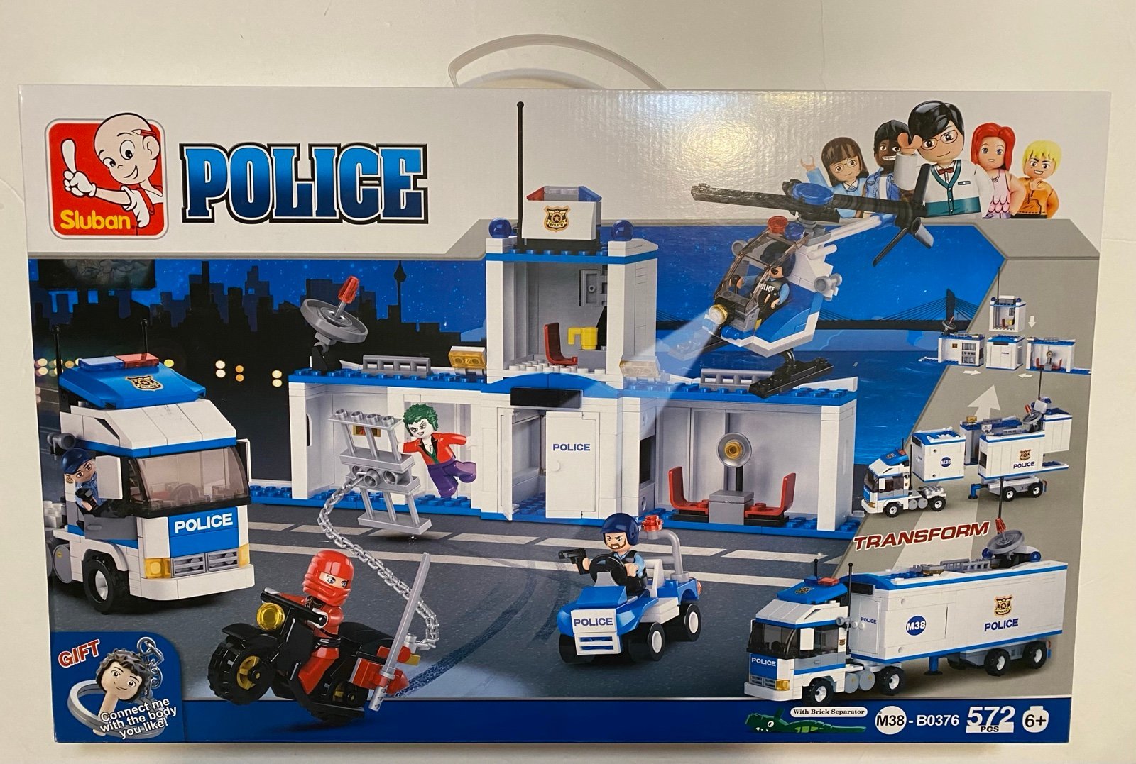 Sluban Police Bricks Blocks Semi Truck Mobile Department, in brand New!