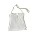 Susana Monaco Ivory Halter Top S With V-Notch Front, SMALL