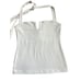 Susana Monaco Ivory Halter Top S With V-Notch Front, SMALL