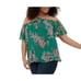 Torrid Womens Plus Size 2 Cold Shoulder Halter Top Crinkle Chiffon Floral Green
