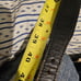 Black leather sterling silver belt large