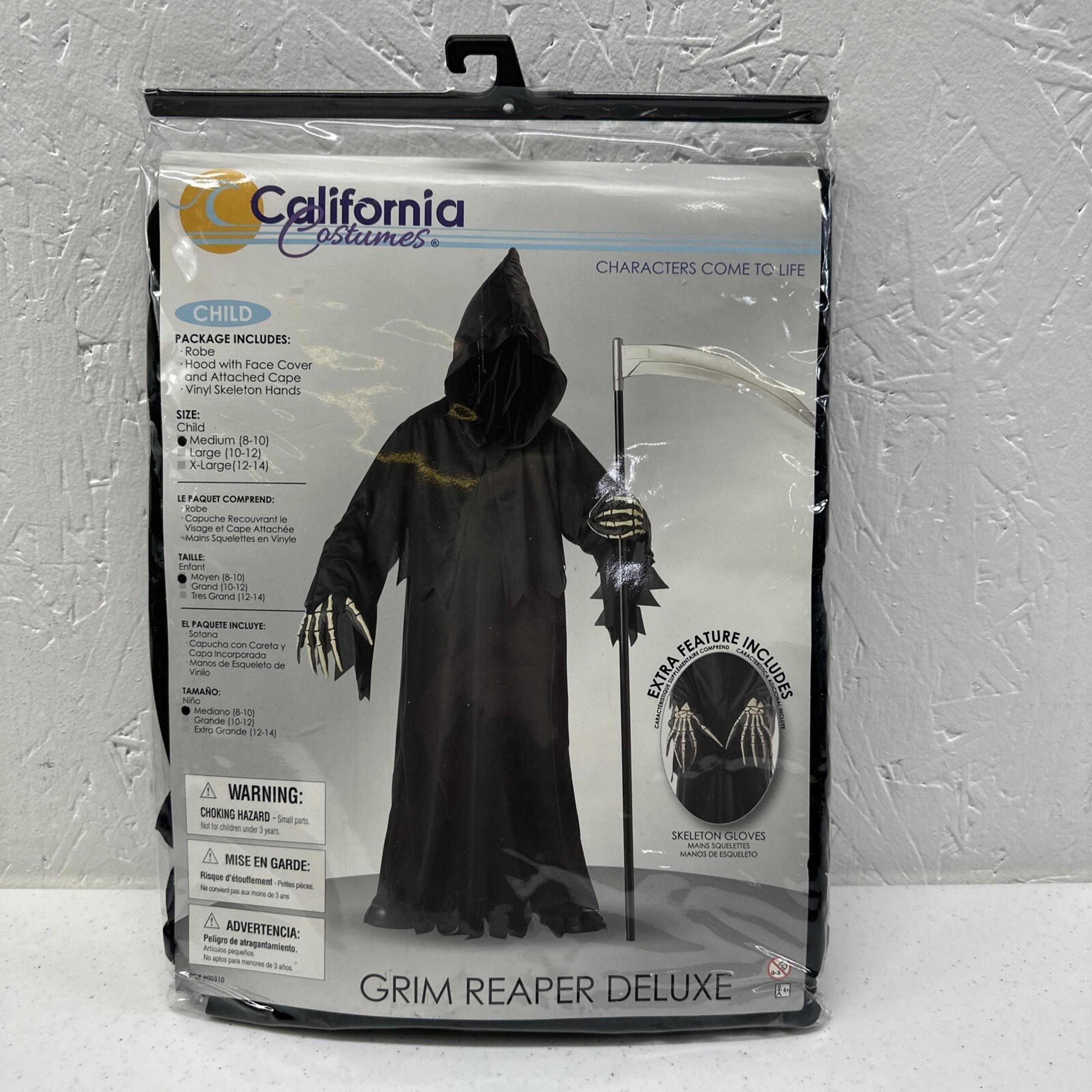 Grim Reaper Deluxe Costume Child Medium 8-10
