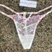 For love and lemons Blooms thong panty white floral L new