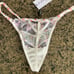 For love and lemons Blooms thong panty white floral L new