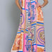 Multicolor Tube Tie Back Chest Elastic Waisted Oversized Jumpsuit